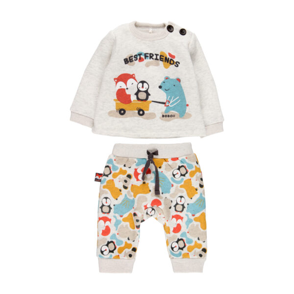 Il Gatto e la Volpe | Negozio Abbigliamento Bambini Angera | Boboli Neonata 0-18m | Stagione 2022/23 | Completo Pinguino Neonato